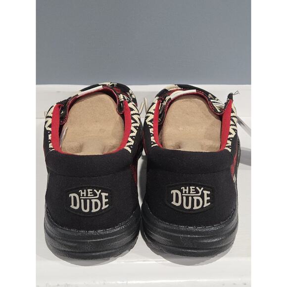 Hey Dude Men's Wally Holiday Cheers Shoes Sz 10 Christmas Reindeer Black New - Picture 6 of 11